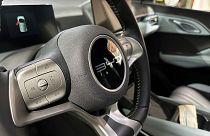 FILE: The steering wheel of a BYD electric vehicle, in Livonia, MI, 30 April 2024, illustration