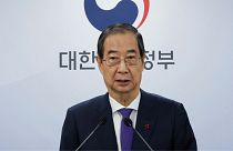South Korea's acting President Han Duck-soo speaks at the government complex in Seoul, South Korea, Thursday, 26 December 2024.