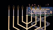 The first light of the menorah was lit near the White House In Washington D.C., USA, on 25.12.2024