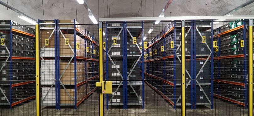 A Nemzetközi Magbunker raktára 2015 októberében