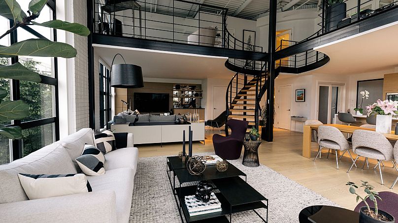 The living quarters of a home-swapping property in Vancouver, Canada