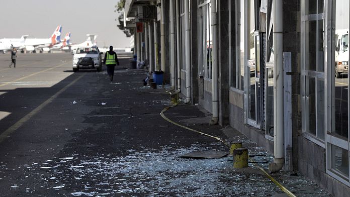 Damage at airport after Israel strikes Houthi rebels in Yemen’s capital