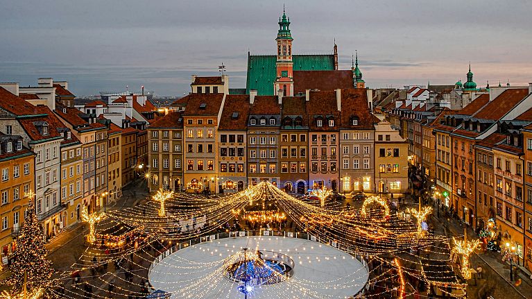 Warsaw Old Town, where Safestay has hostels