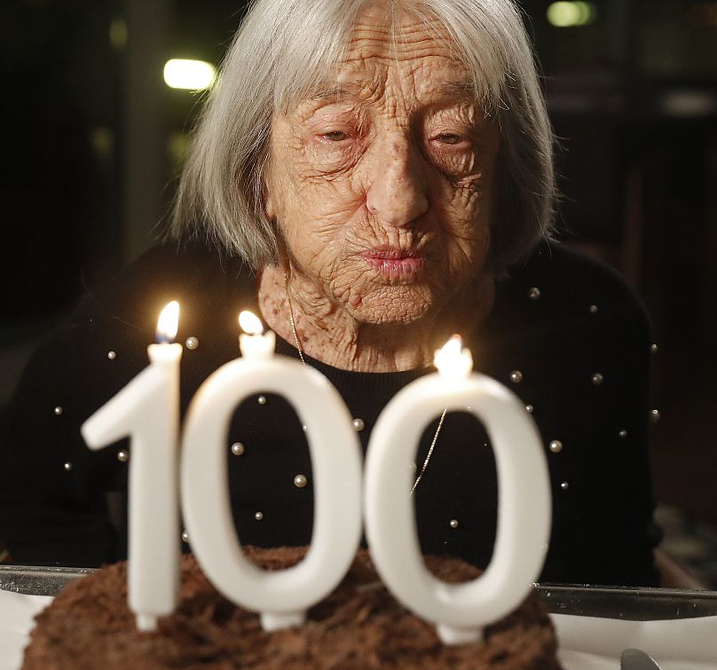 Ágnes Keleti à l'occasion de son 100e anniversaire le 4 janvier 2021.