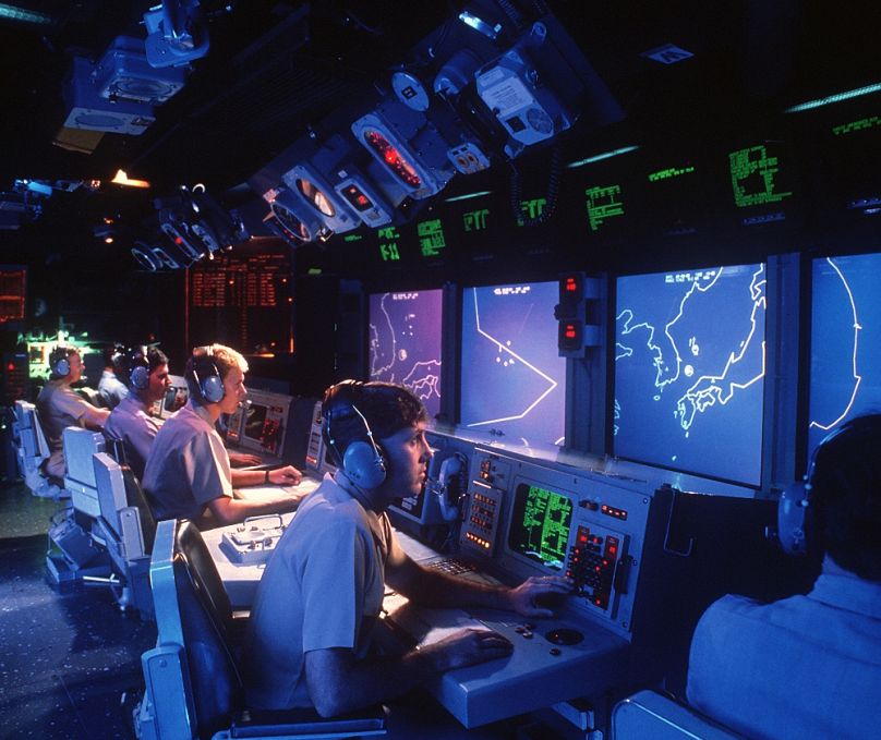 A USS Vincennes harci irányítóközpontja