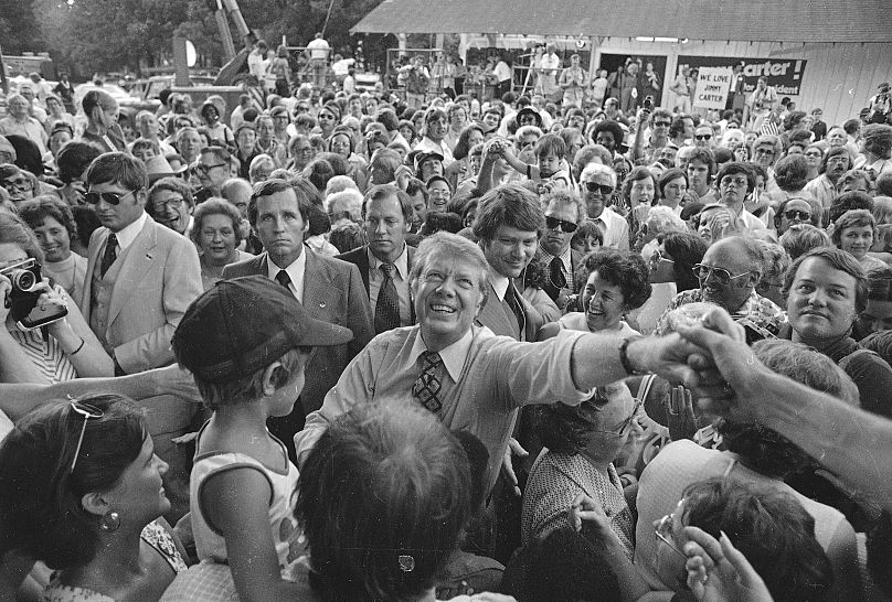 Jimmy Carter à Plains, le 16 juillet 1976.