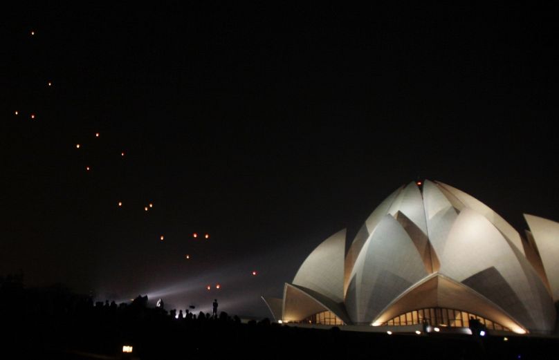 A Lótusztemplom Újdelhiben, 2009 decemberében