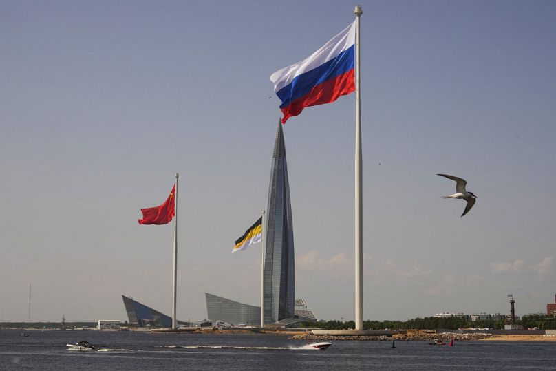 Le Lakhta Center, siège du géant gazier russe Gazprom à Saint-Pétersbourg en 2023. 