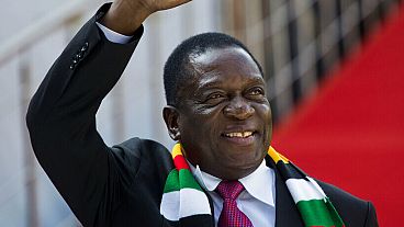 Le président du Zimbabwe Emmerson Mnangagwa Le président du Zimbabwe Emmerson Mnangagwa