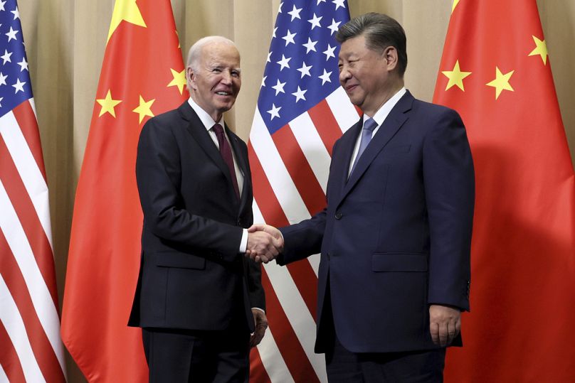 Biden és Hszi, 2024 november, Lima, Peru