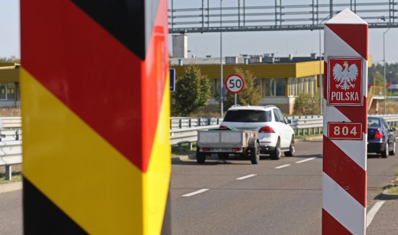 Az egyik ellenőrzött helyszín a német-lengyel határ Linkennél, 2023 szeptemberében