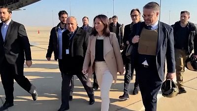 Annalena Baerbock arrives in Damascus