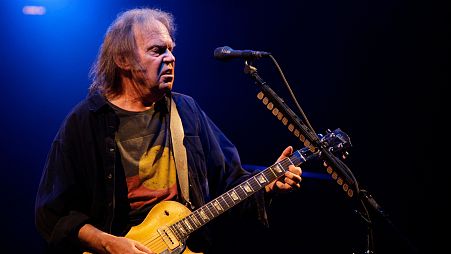 Neil Young performs at the Glastonbury festival in Somerset, Friday June 26 2009