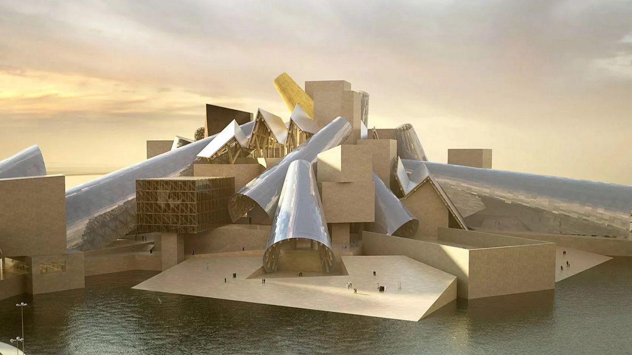 Rendering of the Frank Gehry-designed Guggenheim Abu Dhabi 