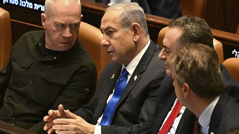 Gallant és Netanjahu a Kneszetben, 2024 november
