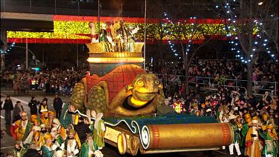 Spain`s traditional Three Kings parade held in Madrid as part of Epiphany festivities