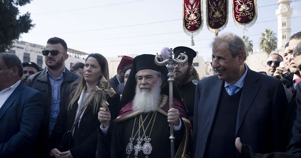 Orthodox Christians mark Christmas eve in the West Bank