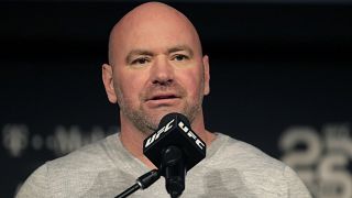 UFC president Dana White speaks at a news conference in New York. 2 November 2018.