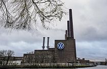 The main Volkswagen factory is pictured during a strike of employees of Germany's largest carmaker VW in Wolfsburg, Germany, Monday, Dec. 9, 2024.