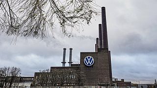 The main Volkswagen factory is pictured during a strike of employees of Germany's largest carmaker VW in Wolfsburg, Germany, Monday, Dec. 9, 2024.
