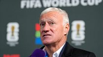 France coach Didier Deschamps waits for the start of a Nations League match between Italy and France at the San Siro stadium in Milan, Italy.