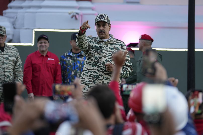 Nicolás Maduro lors d'une marche à Caracas, au Venezuela, le mardi 7 janvier 2025, à quelques jours de son investiture prévue pour un troisième mandat.