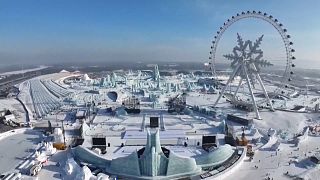 The world's largest ice and snow theme park at Harbin in China, 08.01.2025
