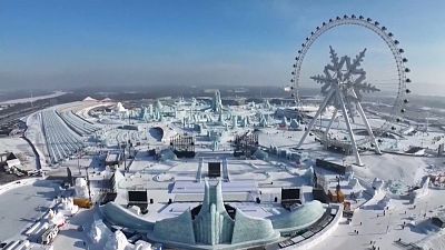 The world's largest ice and snow theme park at Harbin in China, 08.01.2025