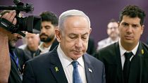 Le Premier ministre israélien Benjamin Netanyahu assiste à son procès pour corruption au tribunal de district de Tel Aviv, le 16 décembre 2024. Le Premier ministre israélien Benjamin Netanyahu assiste à son procès pour corruption au tribunal de district de Tel Aviv, le 16 décembre 2024.