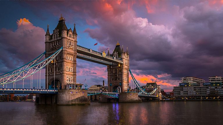 View of the Tower Bridge in London, United Kingdom