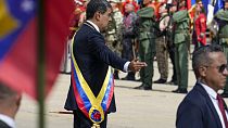 Nicolás Maduro during his inauguration.