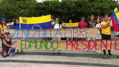 Opponents of Maduro's inauguration for a third term in Venezuela, in Rio de Janeiro, Brazil, 09.01.2025