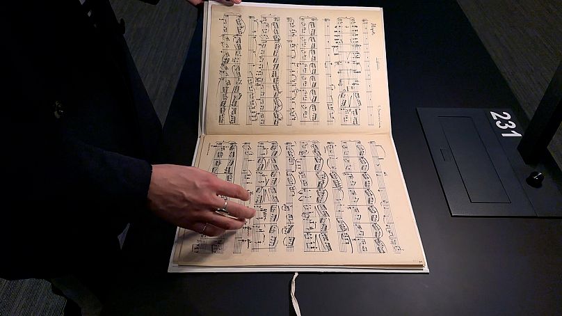 Grażyna Bacewicz's manuscript, located at the National Library in Warsaw