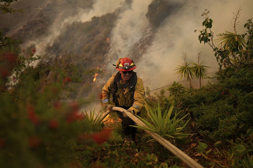 Lutte acharnée contre l'incendie de Palisades à Los Angeles, le 11 janvier 2025.