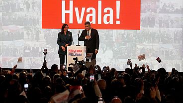 Zoran Milanović z żoną w niedzielę, 12.01.2025 r. 