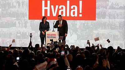Zoran Milanović z żoną w niedzielę, 12.01.2025 r. 