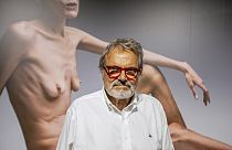 Oliviero Toscani in occasione della mostra "Oliviero Toscani" a Palazzo Reale a Milano, 23 giugno 2022