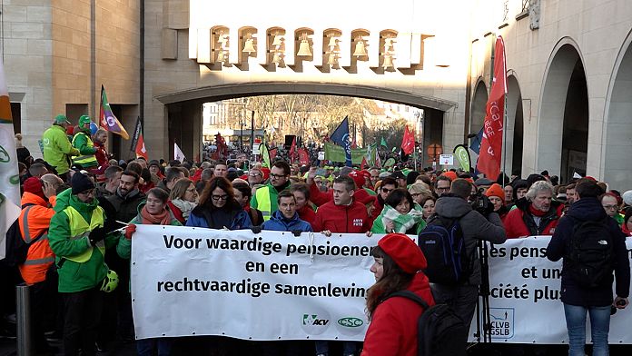 Sciopero generale in Belgio per le pensioni