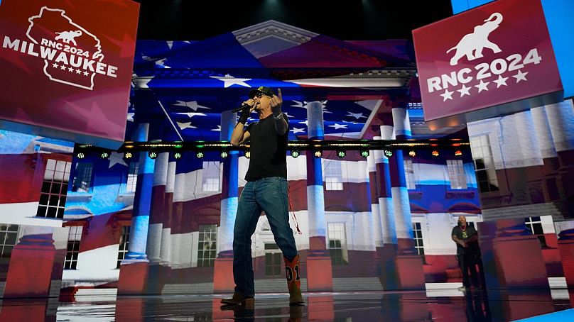 Kid Rock ensaya su actuación antes de la Convención Nacional Republicana - 18 de julio de 2024