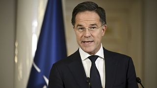 Nato's Secretary General Mark Rutte addresses the media during a press conference as part of a summit of the Baltic Sea NATO countries in Helsinki, Finland.