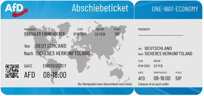 Vorderseite des "Abschiebeflyers"