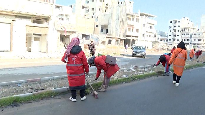 Residents are repairing their homes and businesses after fall of Assad