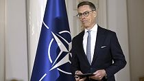 Il presidente finlandese Alexander Stubb a una conferenza stampa nell'ambito di un vertice dei paesi Nato del Mar Baltico a Helsinki, Finlandia, 14 gennaio 2024