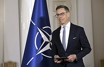 Finnish President Alexander Stubb attends a press conference for Finnish media as part of a summit of the Baltic Sea NATO countries in Helsinki, Finland, Jan. 14, 2025