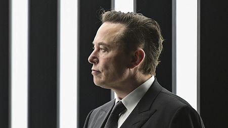 Elon Musk, CEO di Tesla, presenzia all'inaugurazione dello stabilimento Tesla di Berlino Brandeburgo a Gruenheide, Germania, 22 marzo 2022.