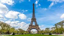 View of the Eiffel Tower in Paris, France