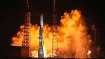 Blue Origin's New Glenn rocket lifts off from Launch Complex 36 at the Cape Canaveral Space Force Station, Thursday, Jan. 16, 2025, in Cape Canaveral, Florida.