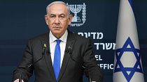 FILE - Israeli Prime Minister Benjamin Netanyahu speaks during a news conference in Jerusalem, 2 September 2024