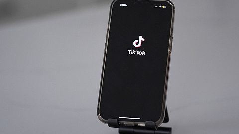 A phone loading the TikTok app is displayed Friday, January 17, 2025, in Minneapolis.