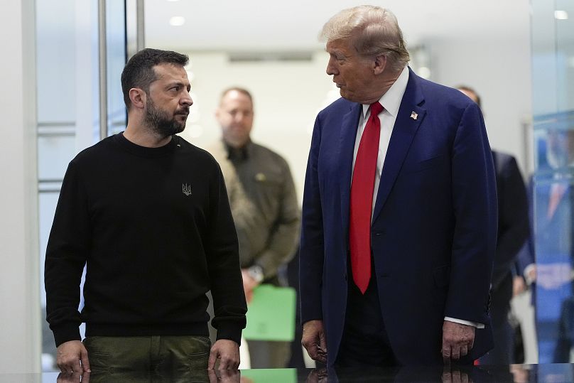  دونالد ترامب يجتمع مع الرئيس الأوكراني فولوديمير زيلينسكي في برج ترامب، الجمعة 27 سبتمبر 2024، في نيويورك